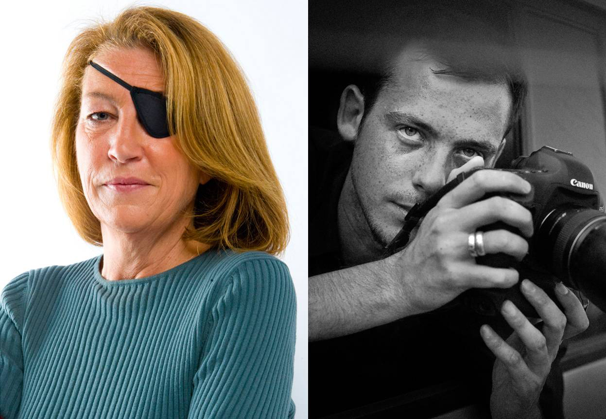 Фотографии американской журналистки Marie Colvin, и французского фотографа Remi Ochlik. AFP Photo